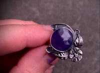 Tanzanite Botanical Ring- Fina Moon Silver Studio