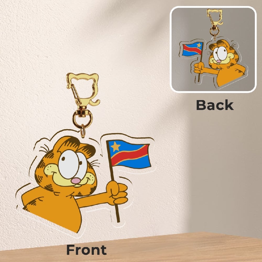 Image of *PREORDER* Cartoon Cat Congo Keychain