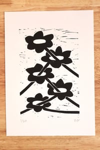 Image 1 of 'Daisy Chain' Linocut