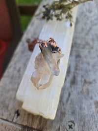 Image 3 of Electroformed  Quartz cluster with calcite necklace
