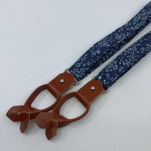 Image of Bretelles - Jeans Fleurs