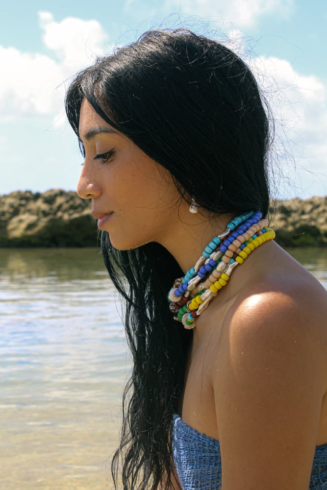Image of OG beaded shell necklace 