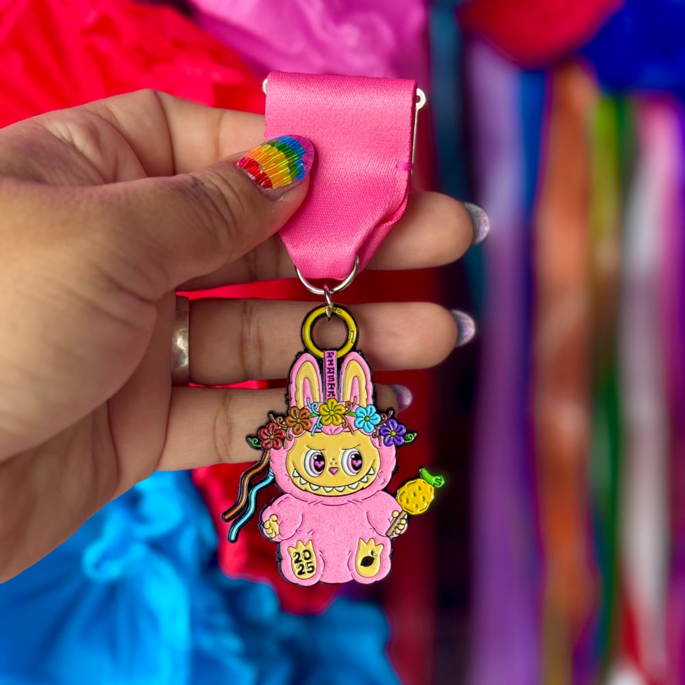 Image of Fiesta Labubu *FLOCKED*