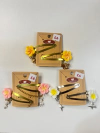 Image 3 of Button & Dangle Hair Clips