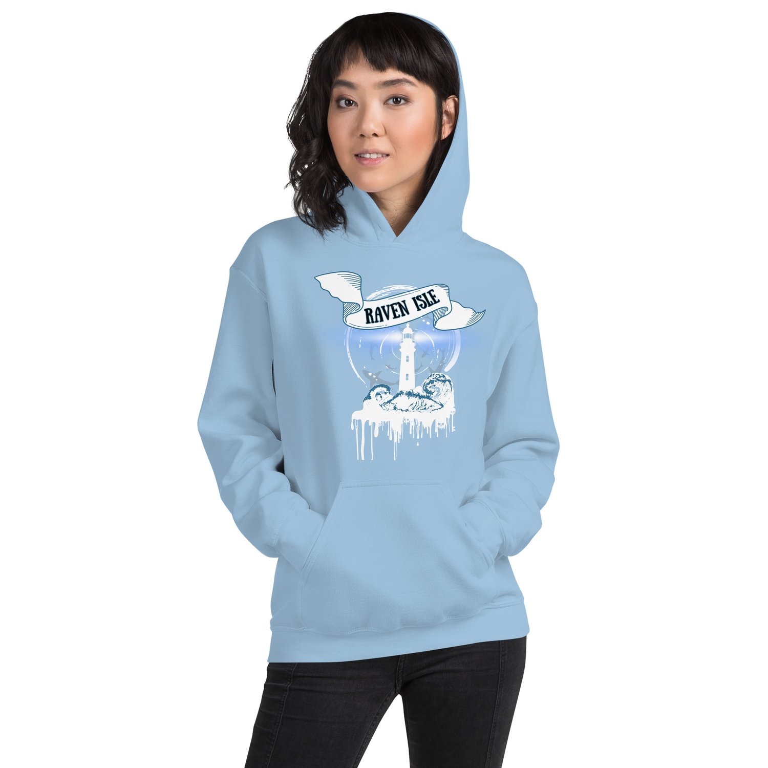 Image of Officially licensed does it hurt Raven Isle white Unisex Hoodie