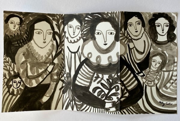 Image of A Charming Summer - ink drawing 