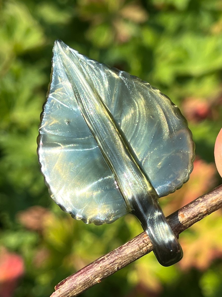 Image of Tigers Eye Leaf Pendant