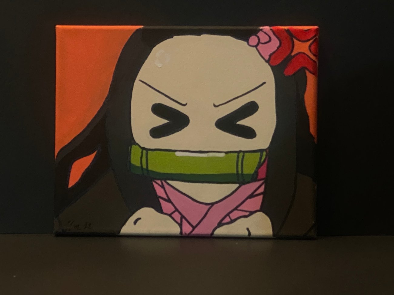 nezuko canvas painting