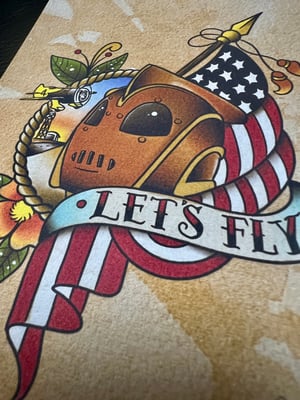 Image of 5x7" "Let's Fly" Rocketeer Inspired Print