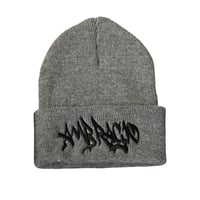 Grey Beanie - Black Stitching 