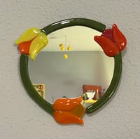 Image 4 of Fused glass tulip mirrors