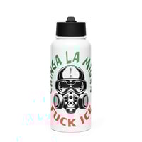 Image 4 of Chinga La Migra, FUCK ICE, Stainless steel water bottle with a straw lid