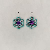 Image 3 of Spirograph Flower Earrings