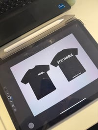 Image 2 of BLACK STAY HUMBLE EMBROIDERED TEE