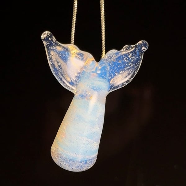 Image of Black Friday Sale Secret White whale tail pendant