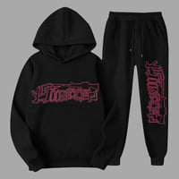 500Mooch Blk Jogger Set (Hot Pink)