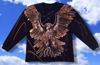 Image 1 of “BIRD OF PREY” BLEACH PAINTED LONG SLEEVE T-SHIRT XL