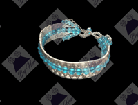 Image 4 of Aqua Chevron Bracelet 