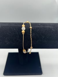 3 bead double anklet 
