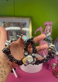Image 2 of I AM The Altar Black Santa Muerte Earrings