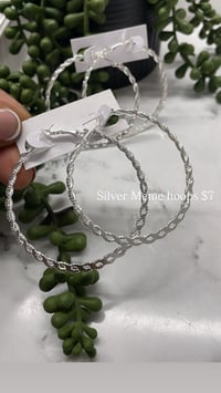 Silver Meme hoops