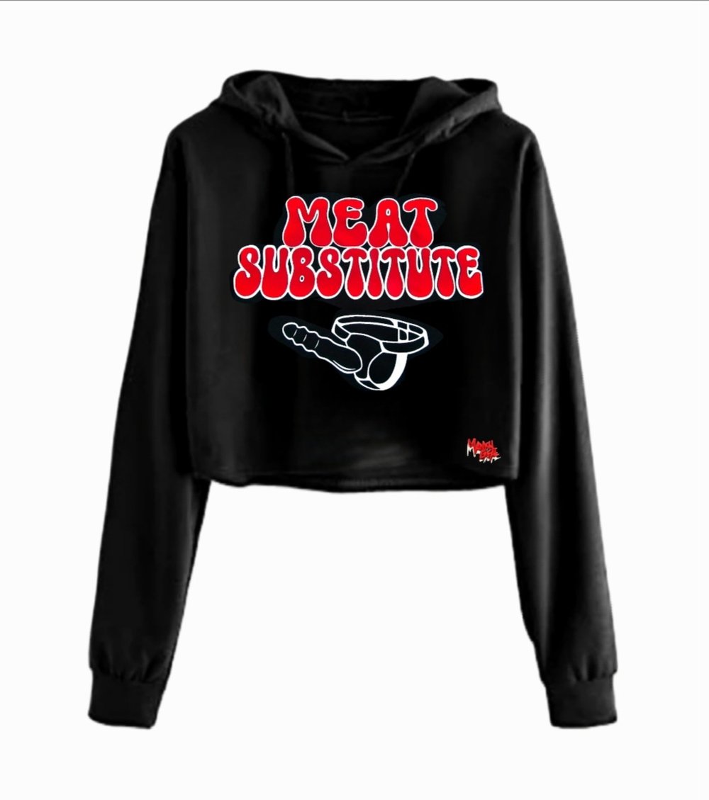 Meat Substitute Cropped Hoodie 