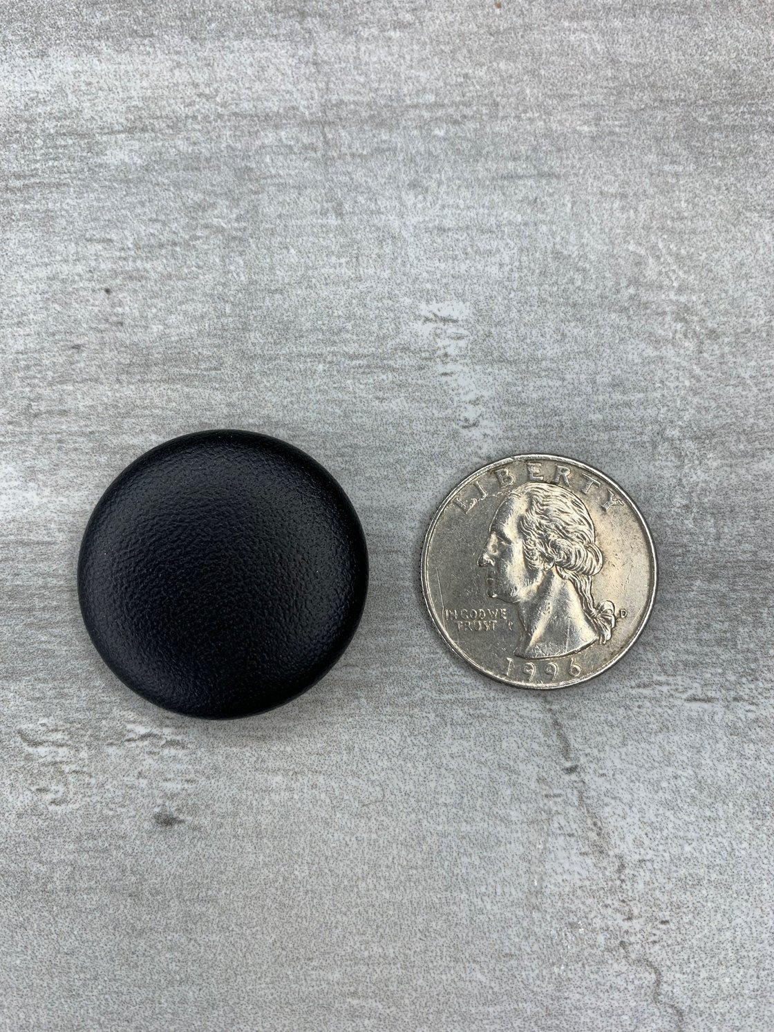 Image of “ Midnight Chic” Faux Leather Button Earrings