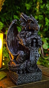 👑The Armored Kingdom Draconian Sword Guardian of the Realm Dragon Statue 