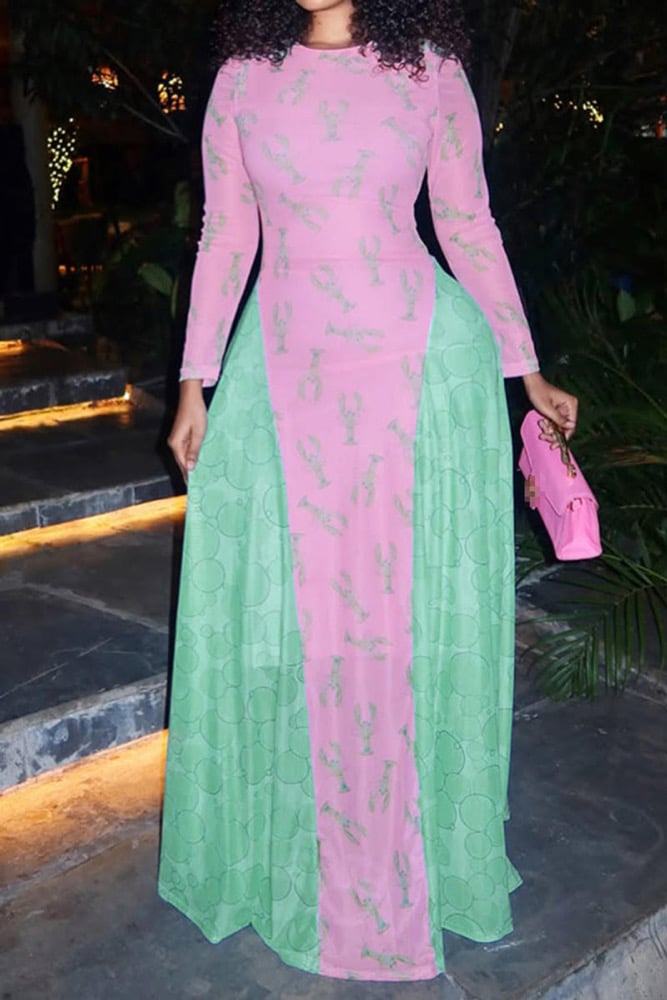 Image of Sea Printed Maxi Dress