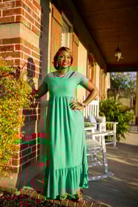 Image 1 of  Dotted Maxi Dress~Green