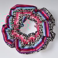 Image 1 of Colourful Leopard Handmade Scrunchie (Limited Edition)