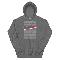 Image 4 of LOVE DC GOGO "IT'S A GOGO THANG" Dark Unisex Hoodie -WhiteText/Red Title (see color options)