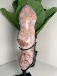 Image 5 of GROOVY AND BUBBLY PINK AMETHYST FREEFORM ON CUSTOM STAND -BRAZIL-