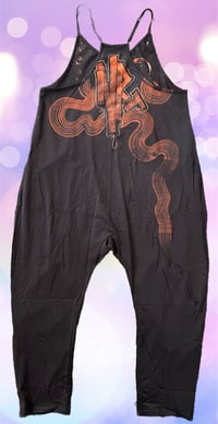 Image 2 of “FAIRYTALE” CUSTOM BLEACH PAINTED OVERSIZED ROMPER MEDIUM