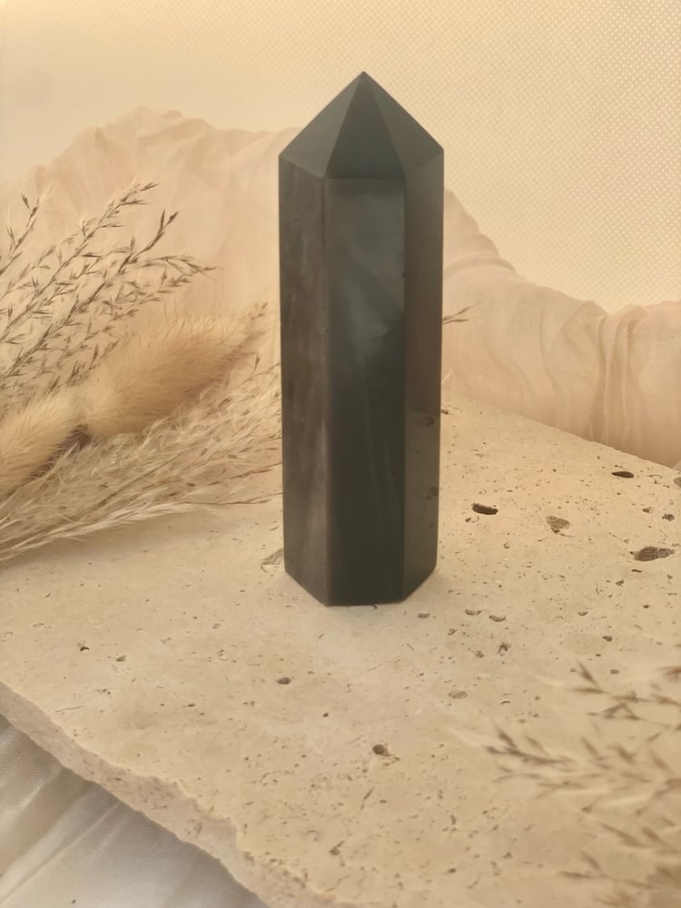 Image of Silver Sheen Obsidian Tower  sml