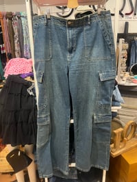 Cargo denim jeans 