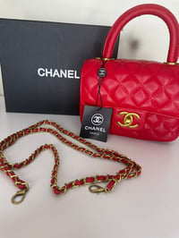 Image 1 of Chanel Mini Flap Bag Red