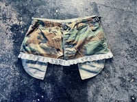 Image 1 of Deconstructed camo mini skirt