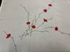 Linen Square Poppies Vintage Cloth