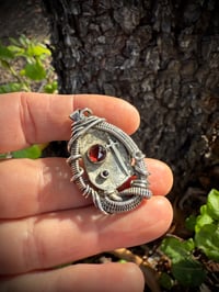 Image 3 of Needle Sword Garnet Hybrid Sterling Silver