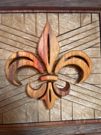 Image 3 of Wooden Fleur-De-Lis Carved Sign 
