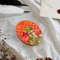 Image 1 of She Has the Energy and Temperament of a Thousand Suns - Wooden Ornament - Oval Magnetic Ornament 