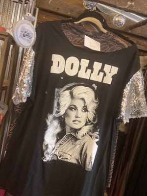 Image of Dolly Sequin Sleeve T-Shirt/Dress (2 colors)