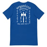 Image 1 of Unisex t-shirt Organize Distrust (Royal)