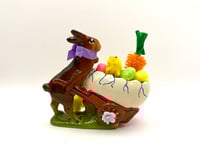 Image 2 of Retro Spring Bunny with Egg Wheelbarrow Tabletop Display