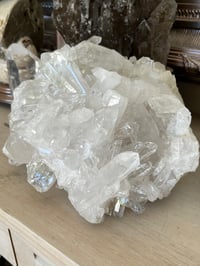 Image 11 of Large Clear Quartz Points Cluster Statement Piece #2133