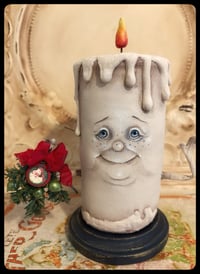 Image 1 of Carl the Candle folk art Christmas character