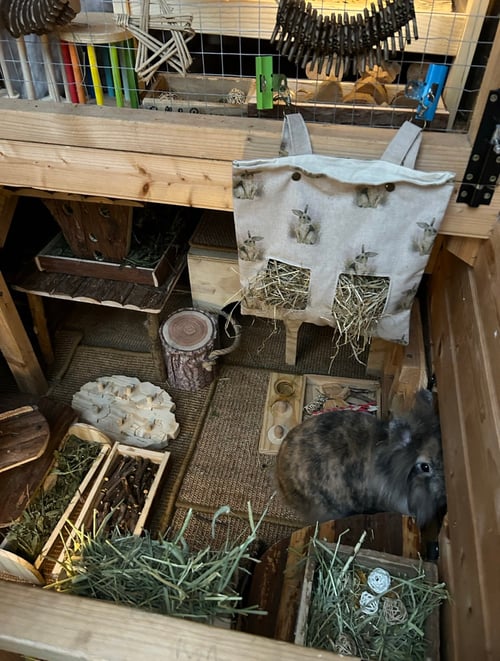 Image of Handmade Hanging Hay Bag