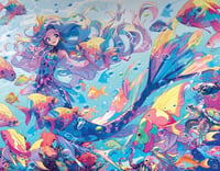 Image 1 of Mermaid Full Size Diamond Painting by Michael David Ward