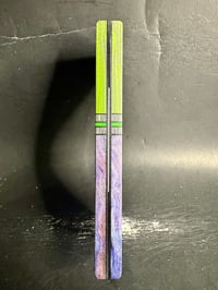 Image 4 of Burl G10 & Curly Cottonwood GLOW Segmented Knife Scales